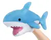 Cute Blue Plush Shark Hand Puppet Plush Toys for Kids Educational