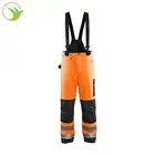 Design mens waterproof safety work uniform high visibility trousers hi vis work bib pant