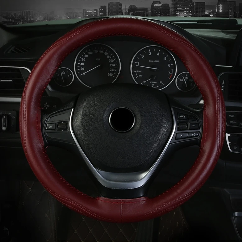 Free Shipping DIY 38cm Steering Wheel Covers Soft Leather Braid on with Needle and Thread Car Interior accessories for Women Men
Free Shipping DIY 38cm Steering Wheel Covers Soft Leather Braid on with Needle and Thread Car Interior accessories for Women Men