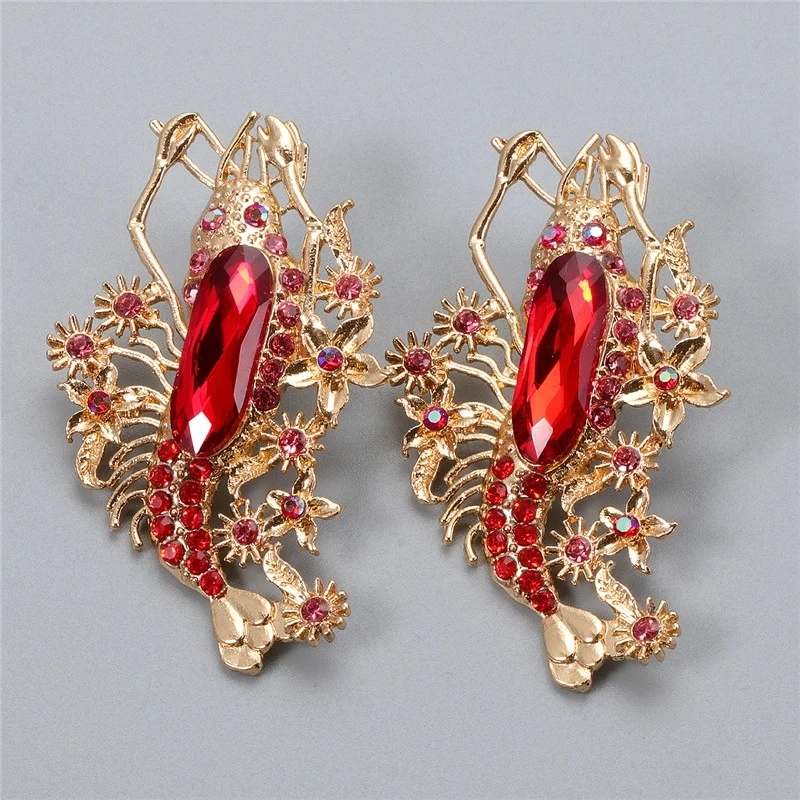 Kaimei Vintage Party Dangle Earrings Statement Jewelry for Women Gift Classic Crystal Lobster Animal Drop Earrings, Many colors fyi
Kaimei Vintage Party Dangle Earrings Statement Jewelry for Women Gift Classic Crystal Lobster Animal Drop Earrings, Many colors fyi