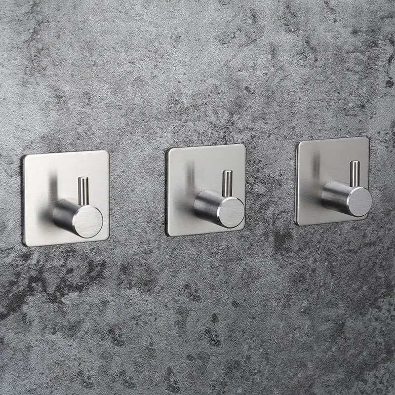 Stainless Steel No Drilling Kitchen Bathroom Bedroom Robe Coat Towel Keys Bags Brushed Heavy Duty Self Adhesive Wall Hook, Customized color
Stainless Steel No Drilling Kitchen Bathroom Bedroom Robe Coat Towel Keys Bags Brushed Heavy Duty Self Adhesive Wall Hook, Customized color