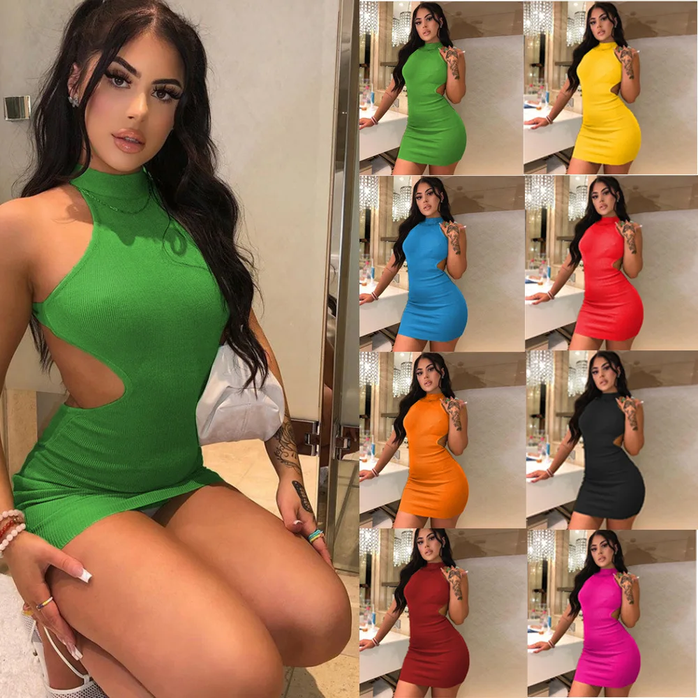JSN9202363 sexy stand collar ribbed fabric cross bandage open back sexy solid short women dress
JSN9202363 sexy stand collar ribbed fabric cross bandage open back sexy solid short women dress