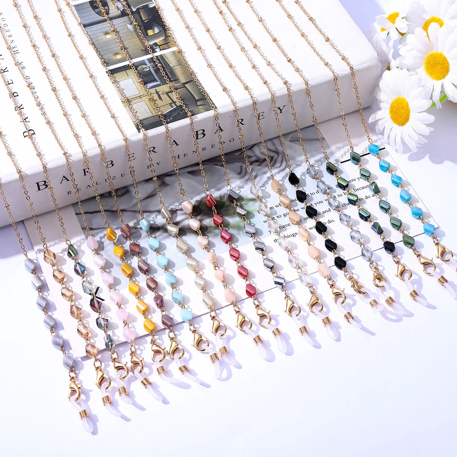 Fashion Women Geometric Colorful Crystal Glasses Chain Lanyards Anti-Slip Beaded Sunglasses Hanging Strap Holder, Multi-color
Fashion Women Geometric Colorful Crystal Glasses Chain Lanyards Anti-Slip Beaded Sunglasses Hanging Strap Holder, Multi-color