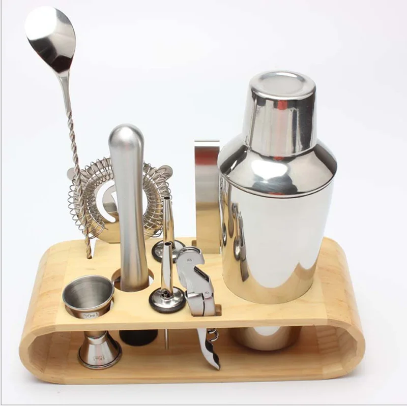 Hot selling 10-piece stainless steel bar product cocktail tools kit cocktail shakers, Silver
Hot selling 10-piece stainless steel bar product cocktail tools kit cocktail shakers, Silver
