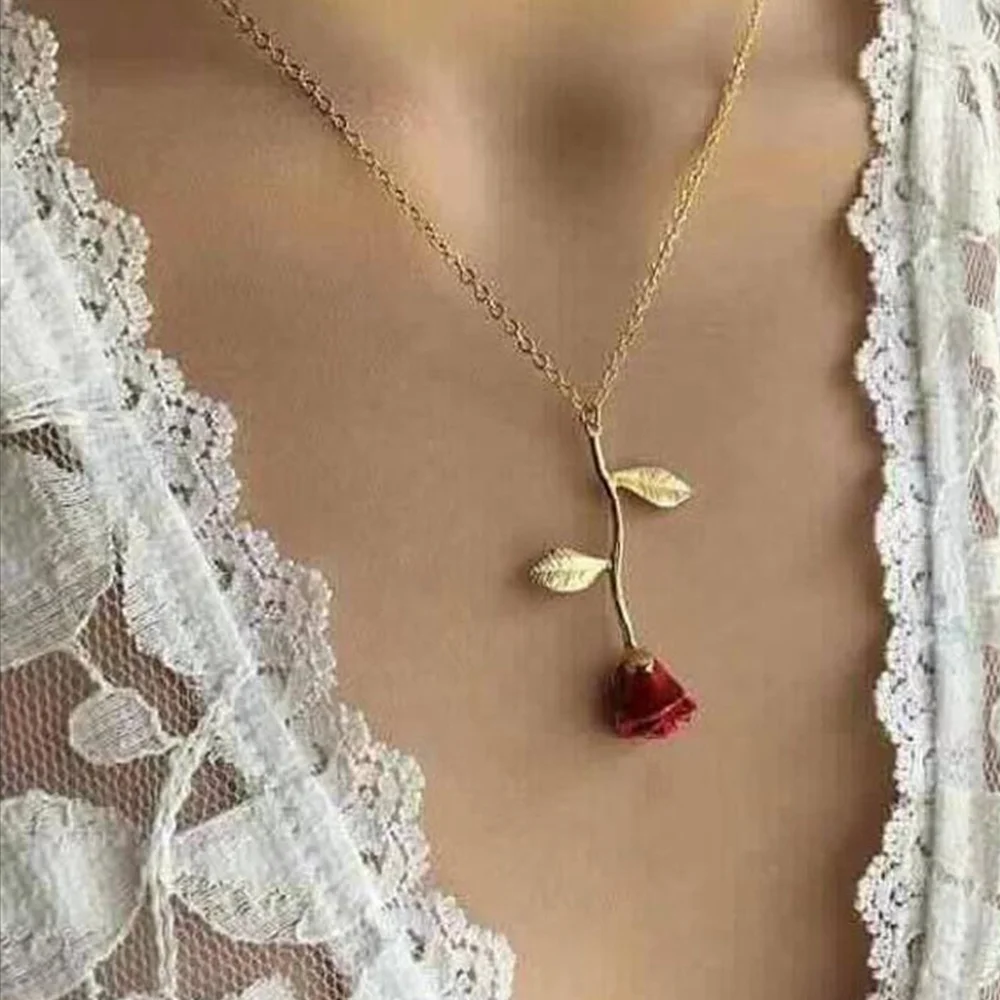 Wholesale Fashion Valentine Gifts Necklace Zinc Alloy Minimalist Enamel Rose Flower Necklace For Women
Wholesale Fashion Valentine Gifts Necklace Zinc Alloy Minimalist Enamel Rose Flower Necklace For Women