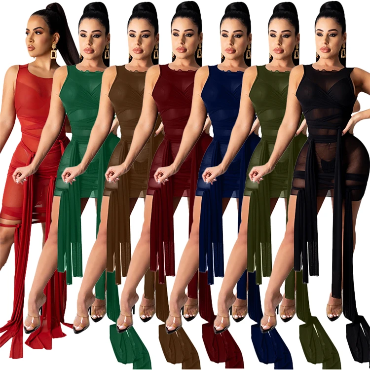 2021 Fashion Sexy Mujer Clothes Mesh Bandage Dress Plus Size Summer Club Wear Women Mini Dress
2021 Fashion Sexy Mujer Clothes Mesh Bandage Dress Plus Size Summer Club Wear Women Mini Dress
