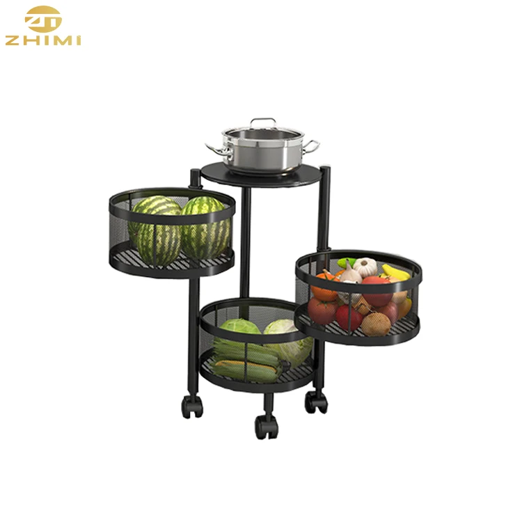 Multi-function Kitchen Storage Rack Trolley Round Vegetable Fruit Basket Storage Basket Holder
Multi-function Kitchen Storage Rack Trolley Round Vegetable Fruit Basket Storage Basket Holder