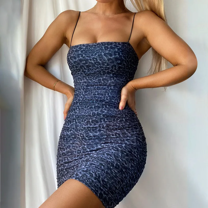 F11128A Ladies Leopard print pleated halter dress Fashion elegant sexy casual dress, Fuchsia /dark grey
F11128A Ladies Leopard print pleated halter dress Fashion elegant sexy casual dress, Fuchsia /dark grey