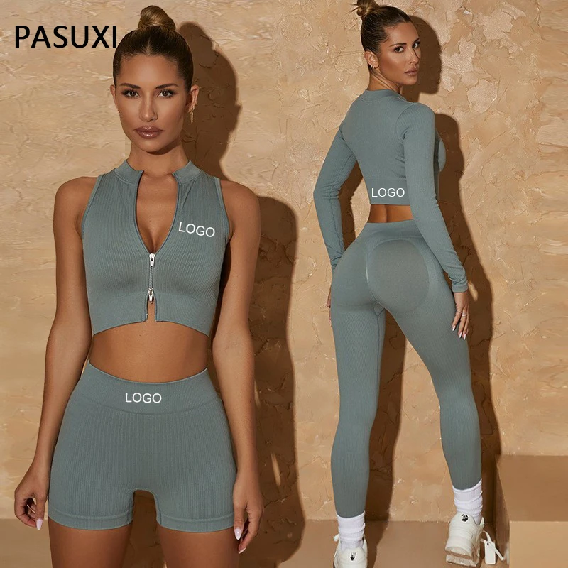 PASUXI Women Workout Sets Scrunch Butt Leggings Sports Bra High Waist Yoga Pants Leggings Seamless 6pcs Yoga Set
PASUXI Women Workout Sets Scrunch Butt Leggings Sports Bra High Waist Yoga Pants Leggings Seamless 6pcs Yoga Set