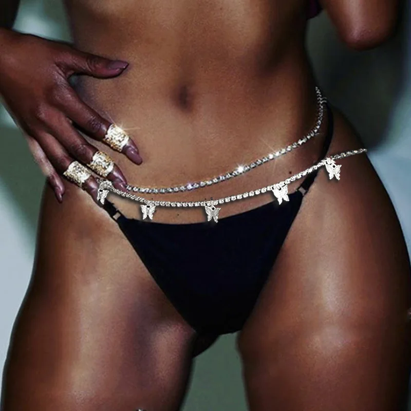 Body Jewelry Simple Women Accessories Butterfly Body Chain Sexy Shiny Rhinestone Butterfly Waist Chain, Picture shows
Body Jewelry Simple Women Accessories Butterfly Body Chain Sexy Shiny Rhinestone Butterfly Waist Chain, Picture shows