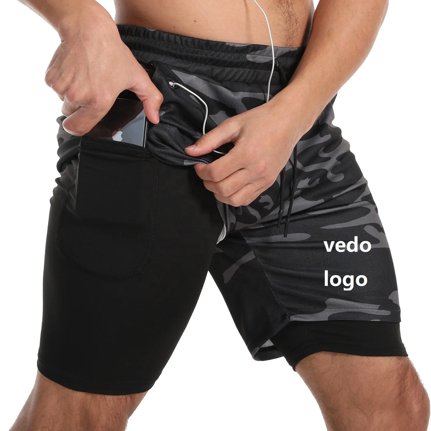US Size Sport Shorts Custom Logo Polyester Quick-Dry 2 In 1 Camo Fitness Running Training Gym Workout Shorts With Pockets
US Size Sport Shorts Custom Logo Polyester Quick-Dry 2 In 1 Camo Fitness Running Training Gym Workout Shorts With Pockets