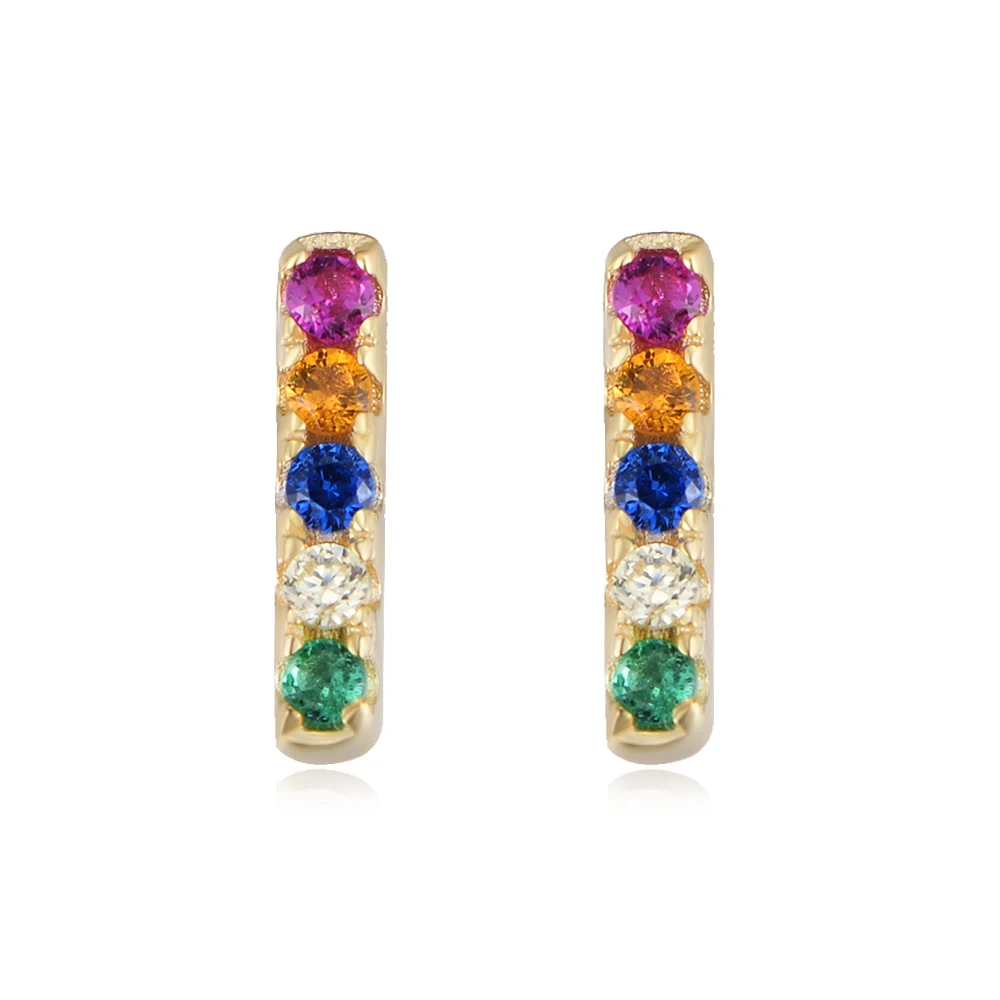 RINNTIN EQE39 Wholesale Small 925 Sterling Silver Colorful Rainbow Zircon Gold Plated Stud Earrings for Women 2021
RINNTIN EQE39 Wholesale Small 925 Sterling Silver Colorful Rainbow Zircon Gold Plated Stud Earrings for Women 2021