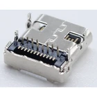 Usb Socket Connector USB 3.1 Type-C 24 Pin Receptacle Right Angle Type C PCB SMT Dual Row Tab Female Support Terminal TH 3A
