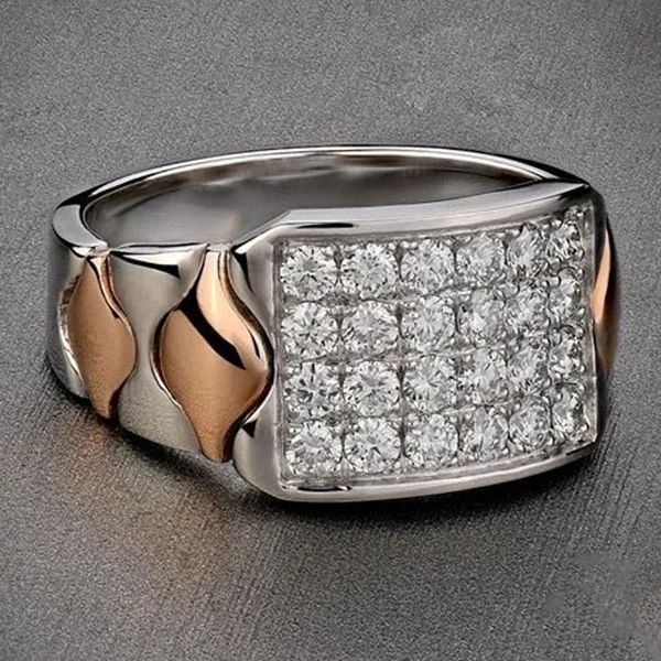 2020 Wholesale Price Latest Unique Design Personality Double color Zircon jewelry ring for Women, Silver
2020 Wholesale Price Latest Unique Design Personality Double color Zircon jewelry ring for Women, Silver