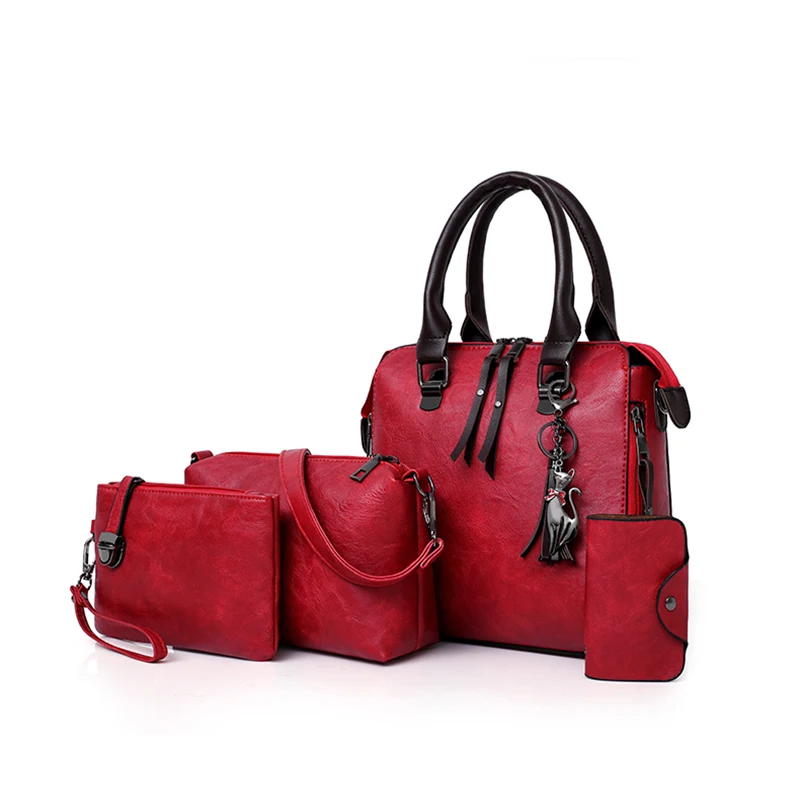 Wholesale Classic Fashion women Shoulder Tote hand Bag pu Leather Ladies 4 in 1 Set ladies handbags, Blue/purple/rose red/black.white
Wholesale Classic Fashion women Shoulder Tote hand Bag pu Leather Ladies 4 in 1 Set ladies handbags, Blue/purple/rose red/black.white