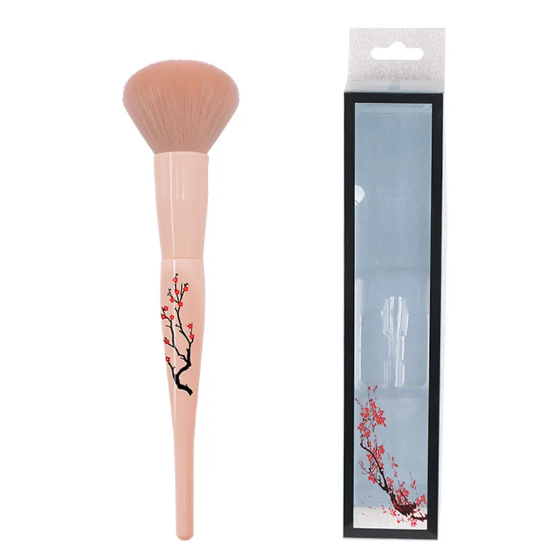 Single Pink Plum blossom powder brush synthetic hair plastic handle brush private label makeup brush wholesale with packaging
Single Pink Plum blossom powder brush synthetic hair plastic handle brush private label makeup brush wholesale with packaging