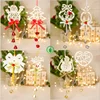 Christmas tree wooden pendant Christmas wooden hollow carving handicraft Christmas bell