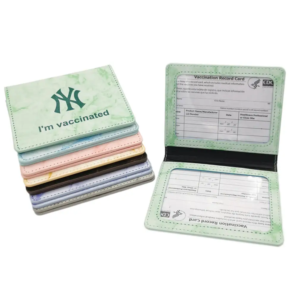 I am Vaccinated NY Sets 4*3 inch pu leather card holder cover protector for Vaccine CERTIFICATE record card protective, Kinds of color can choice
I am Vaccinated NY Sets 4*3 inch pu leather card holder cover protector for Vaccine CERTIFICATE record card protective, Kinds of color can choice