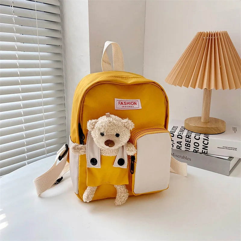 Cheap Nylon Children Backpack Bag Lightweight Cute School Bag For Kids Casual Backpack with Toy Bear
Cheap Nylon Children Backpack Bag Lightweight Cute School Bag For Kids Casual Backpack with Toy Bear
