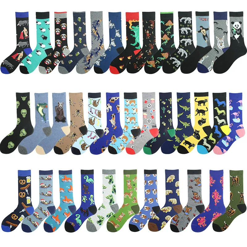 XIANGHUI 40 colors Wholesale Cotton Colorful Fruit Animal Novelty Socks Crew Women Men Custom Made Happy Socks
XIANGHUI 40 colors Wholesale Cotton Colorful Fruit Animal Novelty Socks Crew Women Men Custom Made Happy Socks