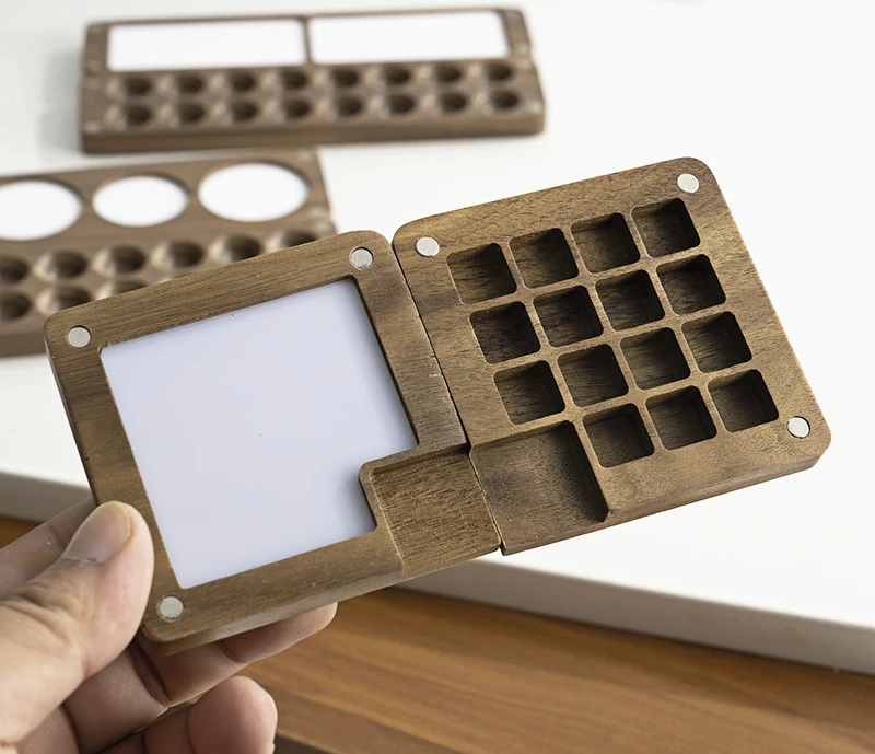 WangFu New Mini Watercolor Palette Wooden Tray Book Shape With Magnetic For Travel Oil Painting
WangFu New Mini Watercolor Palette Wooden Tray Book Shape With Magnetic For Travel Oil Painting