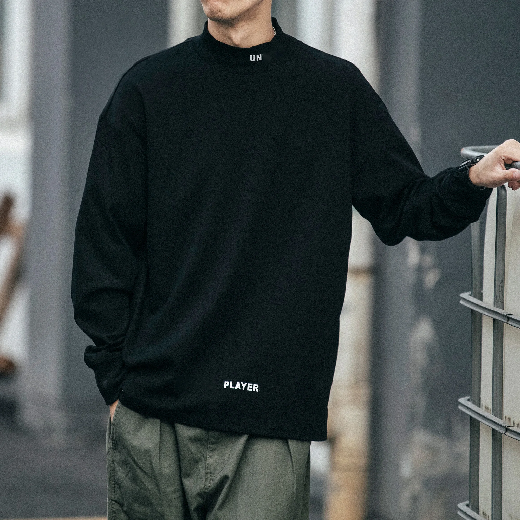 Streetwear Turtleneck Stretch Pullover High Quality Letter Embroidery Long Sleeve T Shirt
Streetwear Turtleneck Stretch Pullover High Quality Letter Embroidery Long Sleeve T Shirt