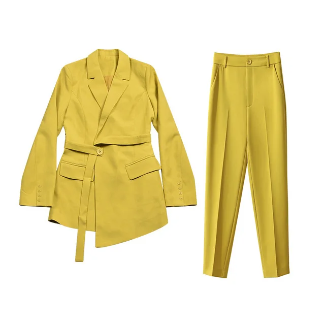 Hot sale Wholesale Fashion Formal office Two Piece Combination Pants and Suit Business Women Suits, Yellow , black
Hot sale Wholesale Fashion Formal office Two Piece Combination Pants and Suit Business Women Suits, Yellow , black