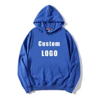 Custom hoodies men 100% Cotton plain basic pullover crewneck customized sweatshirt hoodies