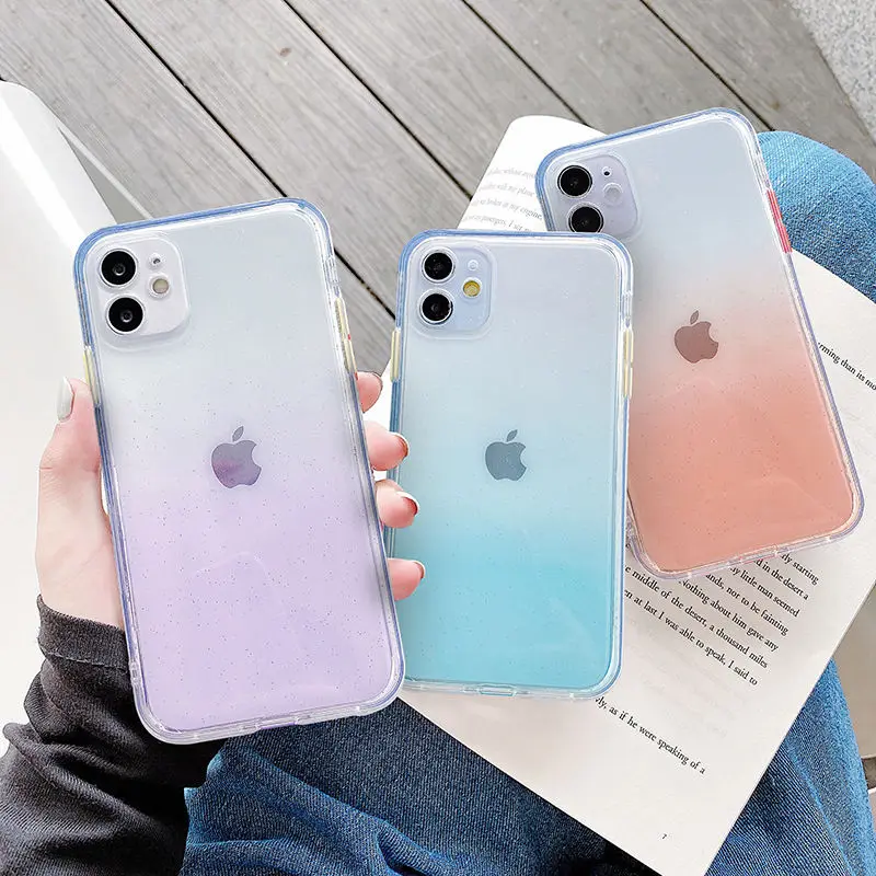 Gradient Shining Glitter Phone Case For iPhone SE 2020 11Pro Max XR XS Max X XS 7 8 Plus Transparent Bumper Cover For iPhone 11
Gradient Shining Glitter Phone Case For iPhone SE 2020 11Pro Max XR XS Max X XS 7 8 Plus Transparent Bumper Cover For iPhone 11