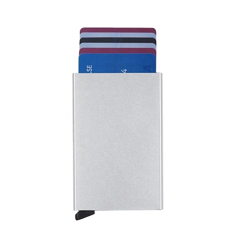 Boson High quality Aluminum metal Pop up RFID blocking ID card credit card holder for business men, Black,silver
Boson High quality Aluminum metal Pop up RFID blocking ID card credit card holder for business men, Black,silver