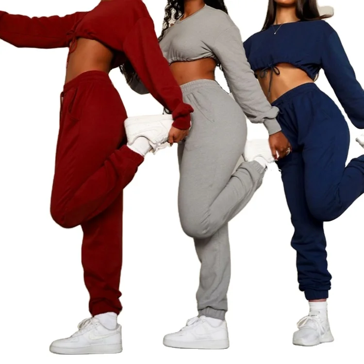 Fashion Factory Two Pieces Long Sleeve Crop Top Jogger Pants Gym Set Active Wear Exercise Running Sport Outfits
Fashion Factory Two Pieces Long Sleeve Crop Top Jogger Pants Gym Set Active Wear Exercise Running Sport Outfits