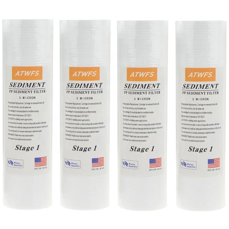 Water Purifier Filter 5 Micron 4 x 10" ppf Filter Sediment Water Filter Cartridge (4 pcs) Aquarium pre-filters
Water Purifier Filter 5 Micron 4 x 10" ppf Filter Sediment Water Filter Cartridge (4 pcs) Aquarium pre-filters