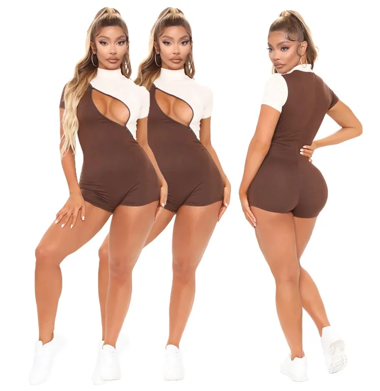 Summer Ladies Bodysuits Sexy Zipper Bodycon Jumpsuit Basic Women One Piece Jumpsuits And Rompers, As picture
Summer Ladies Bodysuits Sexy Zipper Bodycon Jumpsuit Basic Women One Piece Jumpsuits And Rompers, As picture