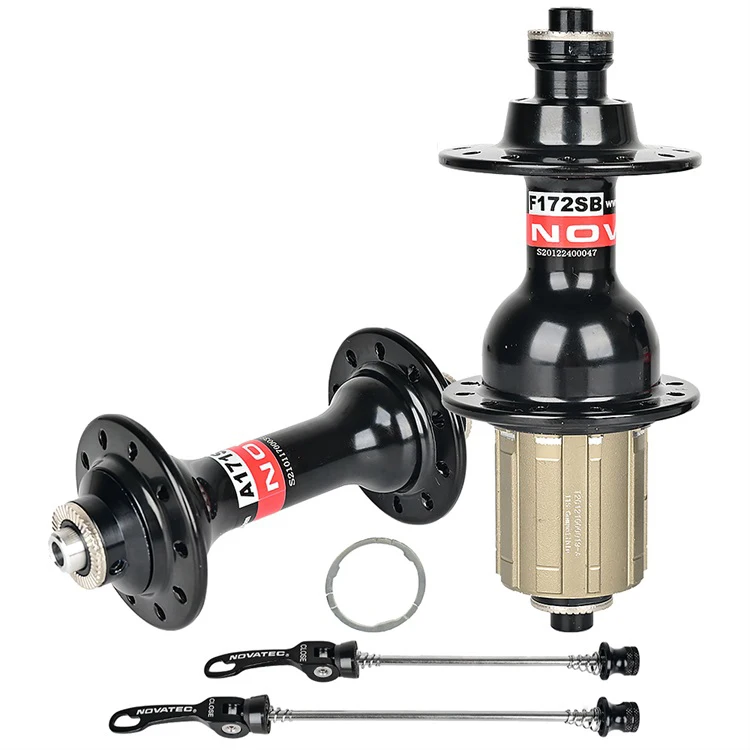 Novatec Road Bicycle Folding Bike Hub Front 20H Rear 24H QR Disc 4 bearing for 8-9-10-11-12 speeds, Black/red
Novatec Road Bicycle Folding Bike Hub Front 20H Rear 24H QR Disc 4 bearing for 8-9-10-11-12 speeds, Black/red