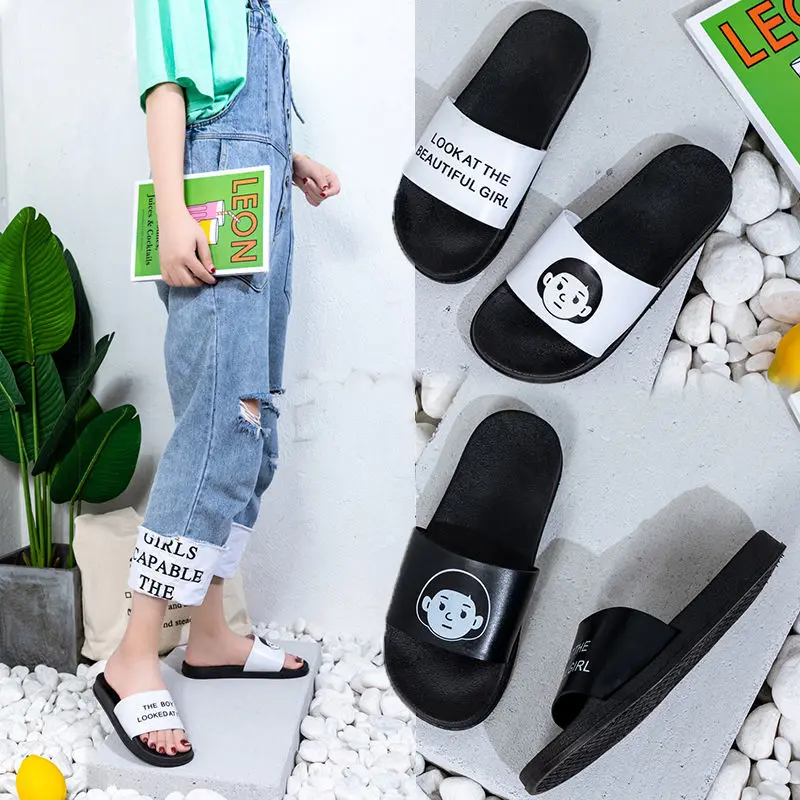Wholesale High quality 2020 Ladies Flat PVC Slipper Adult Cartoon Slipper for Women Sandal, White/black
Wholesale High quality 2020 Ladies Flat PVC Slipper Adult Cartoon Slipper for Women Sandal, White/black