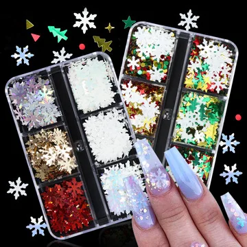 2022 Snowflake Winter White Christmas Nail Decorations Valentine's Nail Decor Christmas Nail Glitter, As pictures
2022 Snowflake Winter White Christmas Nail Decorations Valentine's Nail Decor Christmas Nail Glitter, As pictures