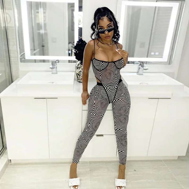Club Clothing Women Outfits Sexy Mesh Printing Jumpsuit Bodycon Crop Tops Two Piece Pant Set Trousers, Pictures showed
Club Clothing Women Outfits Sexy Mesh Printing Jumpsuit Bodycon Crop Tops Two Piece Pant Set Trousers, Pictures showed