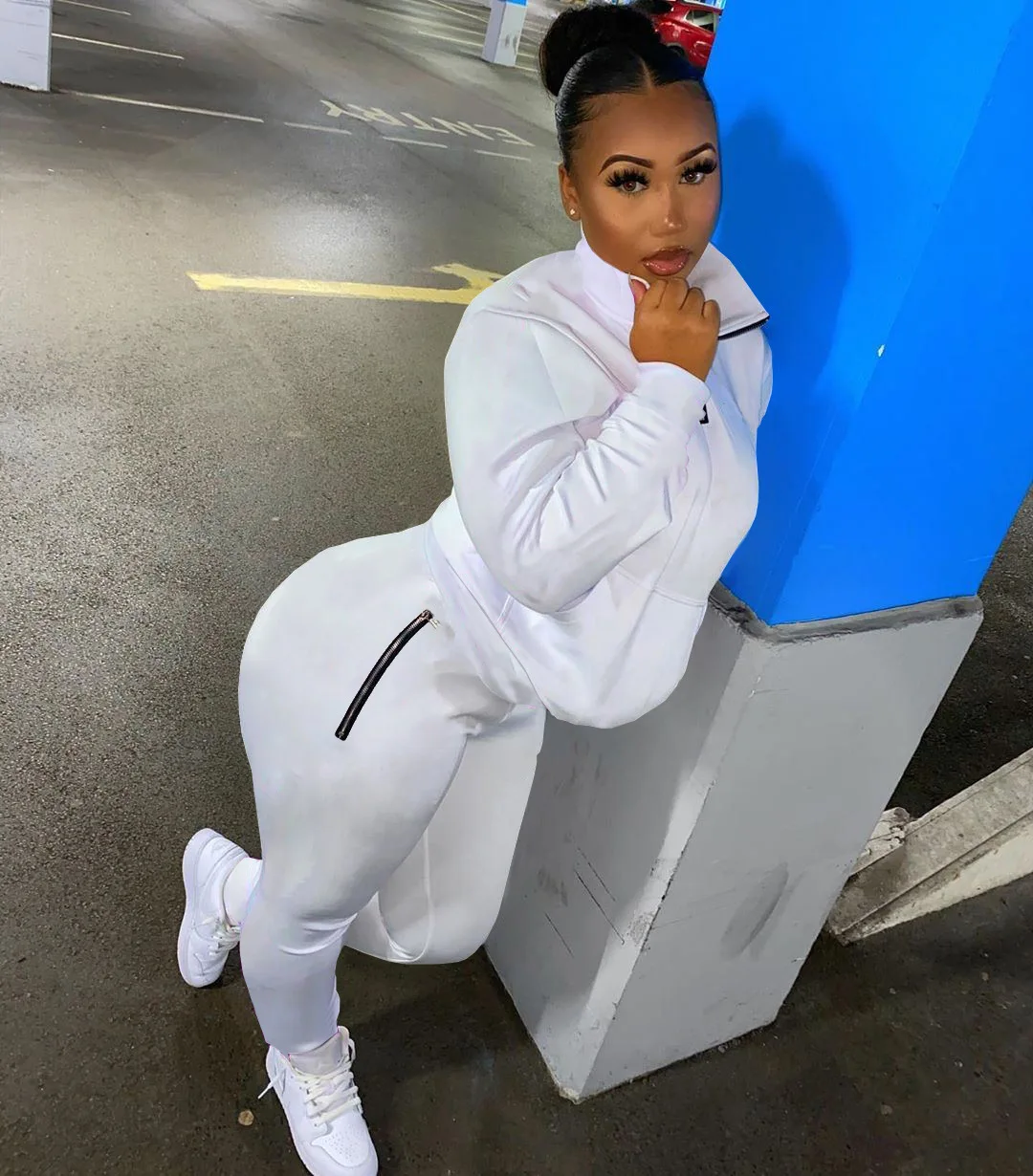 Wholesale High Neck Zipper Up Sweatshirt Sets Solid Color Women Fall Clothing 2Piece Women Tracksuits, 3 colors
Wholesale High Neck Zipper Up Sweatshirt Sets Solid Color Women Fall Clothing 2Piece Women Tracksuits, 3 colors