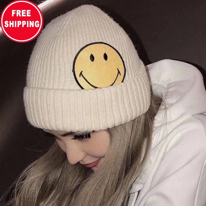 Smiley woolen cap women autumn winter knitted hat fashion cheap winter hats women 2021
Smiley woolen cap women autumn winter knitted hat fashion cheap winter hats women 2021
