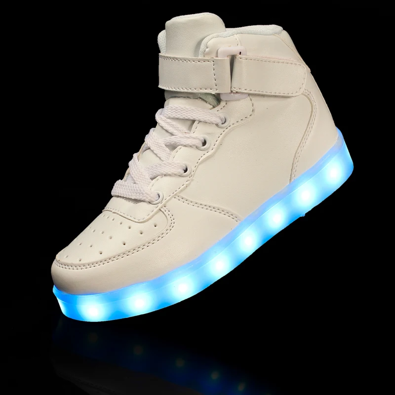 Adult Kids New 5 Colors LED Shoes High Top Glowing sneakers For Man Luminous Shoes White Black Light Up Shoes
Adult Kids New 5 Colors LED Shoes High Top Glowing sneakers For Man Luminous Shoes White Black Light Up Shoes