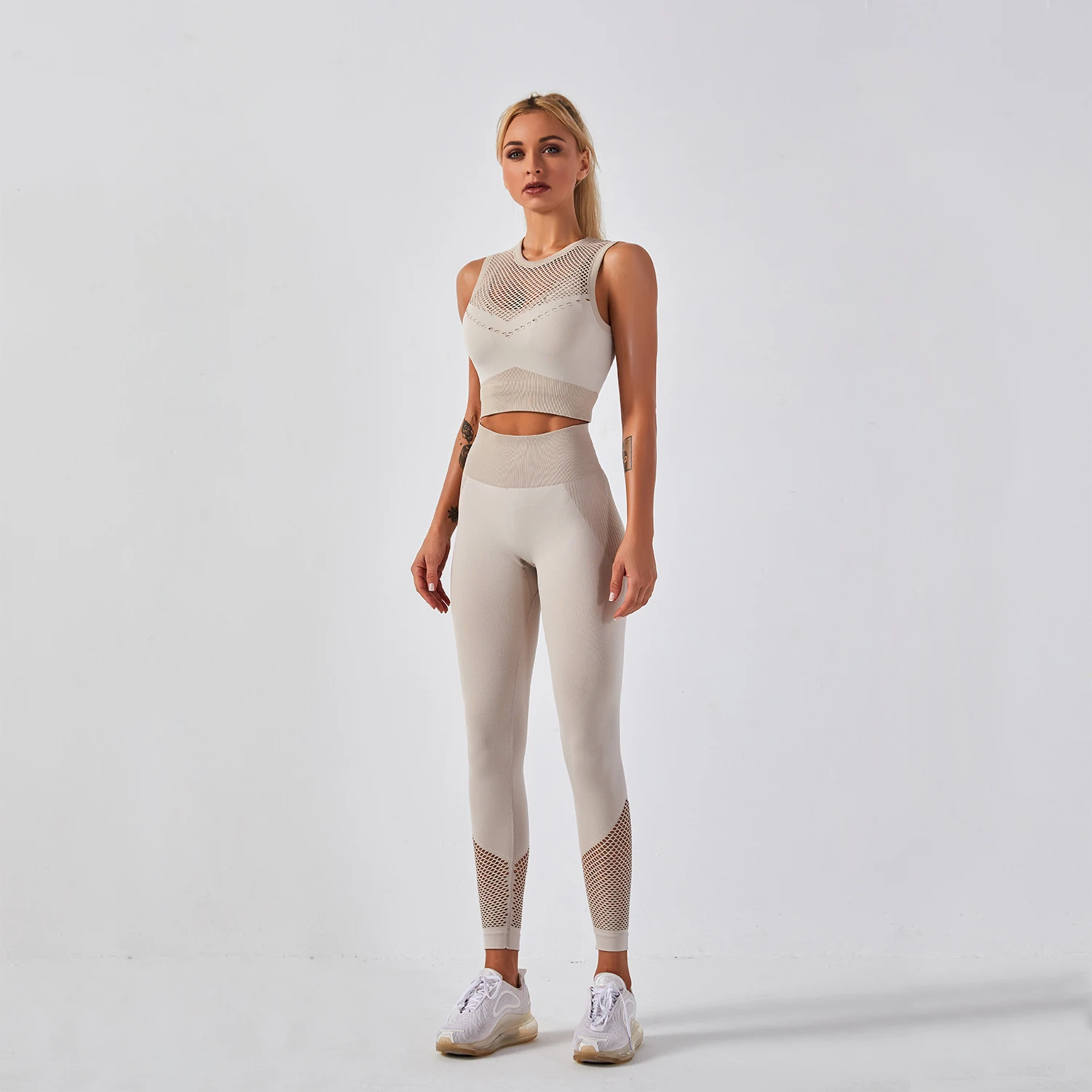 Professional yoga vest sleeveless sport fitness crop top seamless sleeveless yoga set
Professional yoga vest sleeveless sport fitness crop top seamless sleeveless yoga set