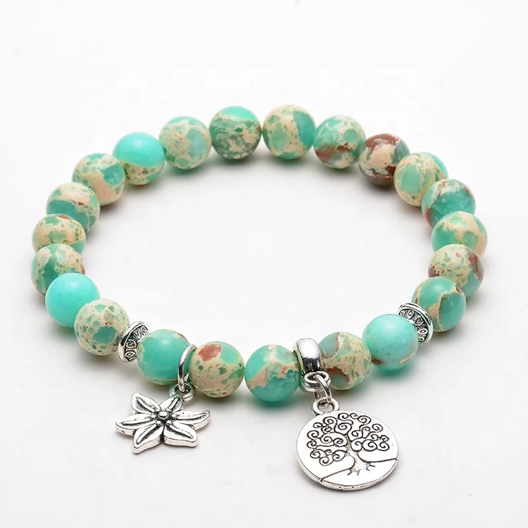 Tree of Life Design Multicolored Natural Round Agate Beads Elastic Charm Lotus Pendant Bracelets
Tree of Life Design Multicolored Natural Round Agate Beads Elastic Charm Lotus Pendant Bracelets