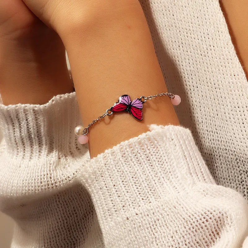 Hongtong 2021 Wholesale New Fashion Creative Elegant Simple Pearl Enamel Colorful Butterfly Bracelet, Picture
Hongtong 2021 Wholesale New Fashion Creative Elegant Simple Pearl Enamel Colorful Butterfly Bracelet, Picture
