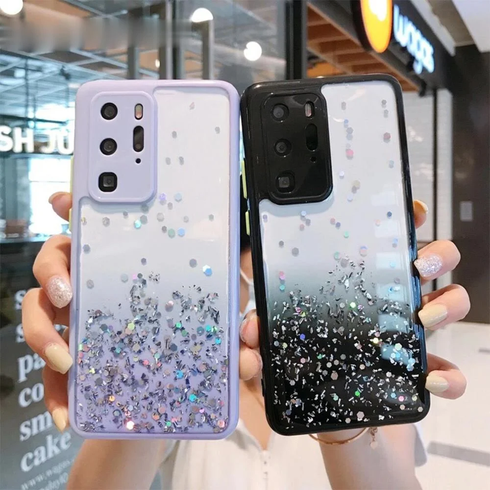 Gradient Glitter Clear Phone Case For Huawei P40 Pro P30 Lite Mate 30 Pro Nova 7 6 Soft Epoxy Camera Protection Back Cover Gift
Gradient Glitter Clear Phone Case For Huawei P40 Pro P30 Lite Mate 30 Pro Nova 7 6 Soft Epoxy Camera Protection Back Cover Gift