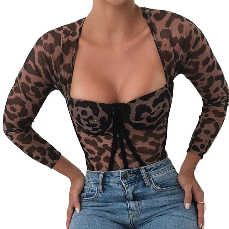 womens bodysuits 2020 top sale leopard mesh bodysuit sexy backless long sleeve bodysuit for women clothing, White/oem
womens bodysuits 2020 top sale leopard mesh bodysuit sexy backless long sleeve bodysuit for women clothing, White/oem