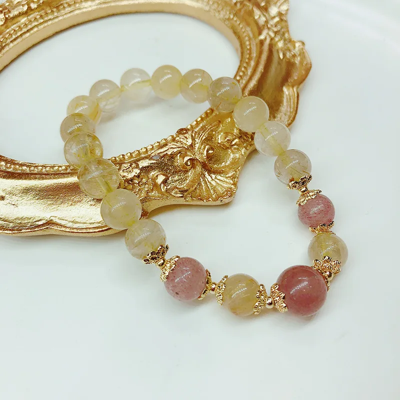 New Citrine Bracelet Lucky Strawberry Crystal Green Grape Bracelet, 1 different color
New Citrine Bracelet Lucky Strawberry Crystal Green Grape Bracelet, 1 different color