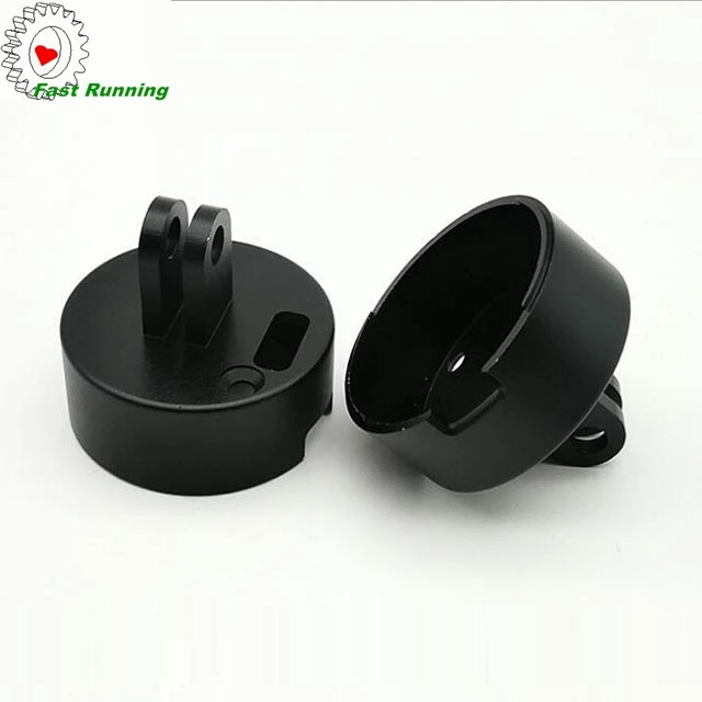 Factory supply custom cnc gedraaide onderdelen zwarte ronde geanodiseerd aluminium cap custom