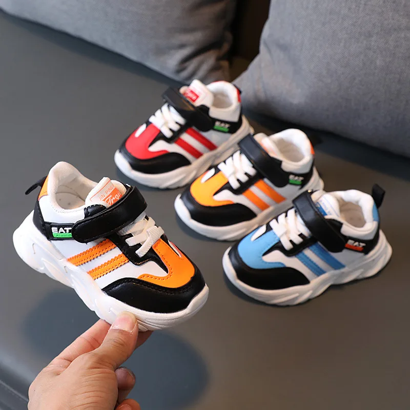 2022 Autumn New Boys' Trend Leather Stripe Soft Bottom Shock-absorbing Sneakers Girls Fashion Toddlers 1-5
2022 Autumn New Boys' Trend Leather Stripe Soft Bottom Shock-absorbing Sneakers Girls Fashion Toddlers 1-5