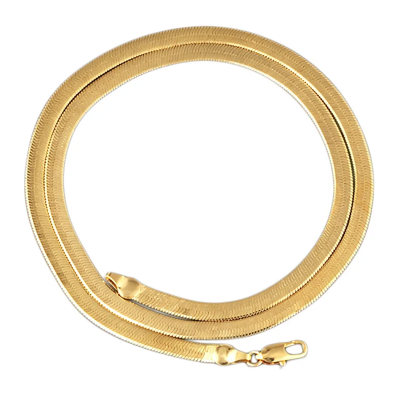 Hot Sale 18 Inch 18K Real Gold Plated 6MM Necklace Womens Silver gold plated Herringbone Chain, Gold color
Hot Sale 18 Inch 18K Real Gold Plated 6MM Necklace Womens Silver gold plated Herringbone Chain, Gold color