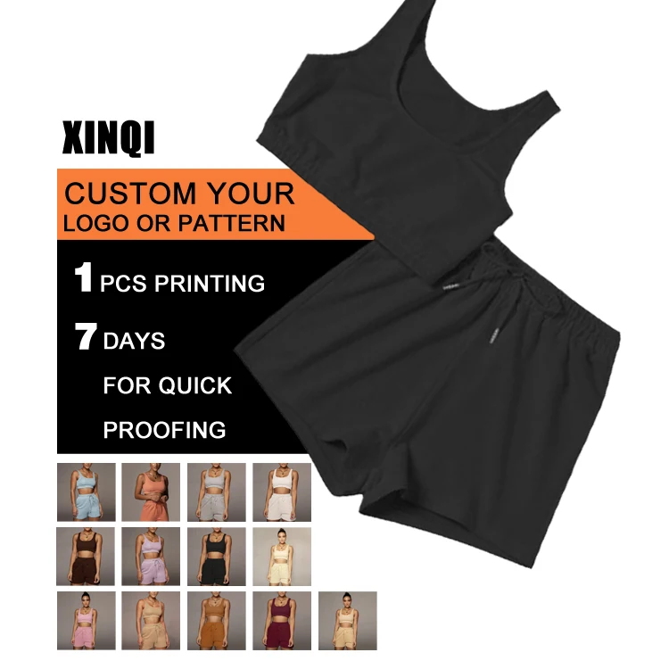XINQI OEM/ODM womens clothes 2021 hoodie and biker shorts women sport bra two piece set
XINQI OEM/ODM womens clothes 2021 hoodie and biker shorts women sport bra two piece set